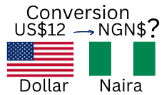 12 US Dollars to Nigerian Naira. How much is 12 US Dollars in Naira?