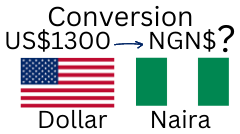 1300 US Dollars to Nigerian Naira. How much is 1300 US Dollars in Naira?