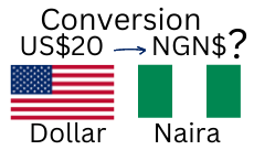 20 US Dollars to Nigerian Naira. How much is 20 US Dollars in Naira?