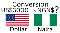 3000 US Dollars to Nigerian Naira. How much is 3000 US Dollars in Naira?