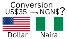 35 US Dollars to Nigerian Naira. How much is 35 US Dollars in Naira?