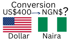 400 US Dollars to Nigerian Naira. How much is 400 US Dollars in Naira?