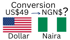 49 US Dollars to Nigerian Naira. How much is 49 US Dollars in Naira?