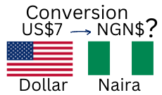 7 US Dollars to Nigerian Naira. How much is 7 US Dollars in Naira?