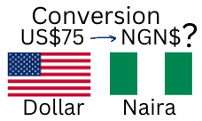 75 US Dollars to Nigerian Naira. How much is 75 US Dollars in Naira?