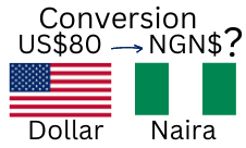 80 US Dollars to Nigerian Naira. How much is 80 US Dollars in Naira?