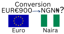 900 Euros to Nigerian Naira. How much is 900 Euros in Naira?