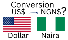 US Dollars to Nigerian Naira. What is the conversion Dollars to Naira today?