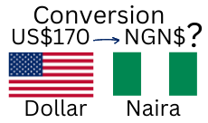 170 US Dollars to Nigerian Naira. How much is 170 US Dollars in Naira?