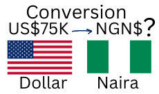 75000 US Dollars to Nigerian Naira. How much is 75K US Dollars in Naira?